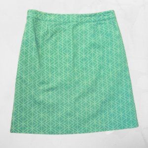Light Green Floral A-Line Skirt